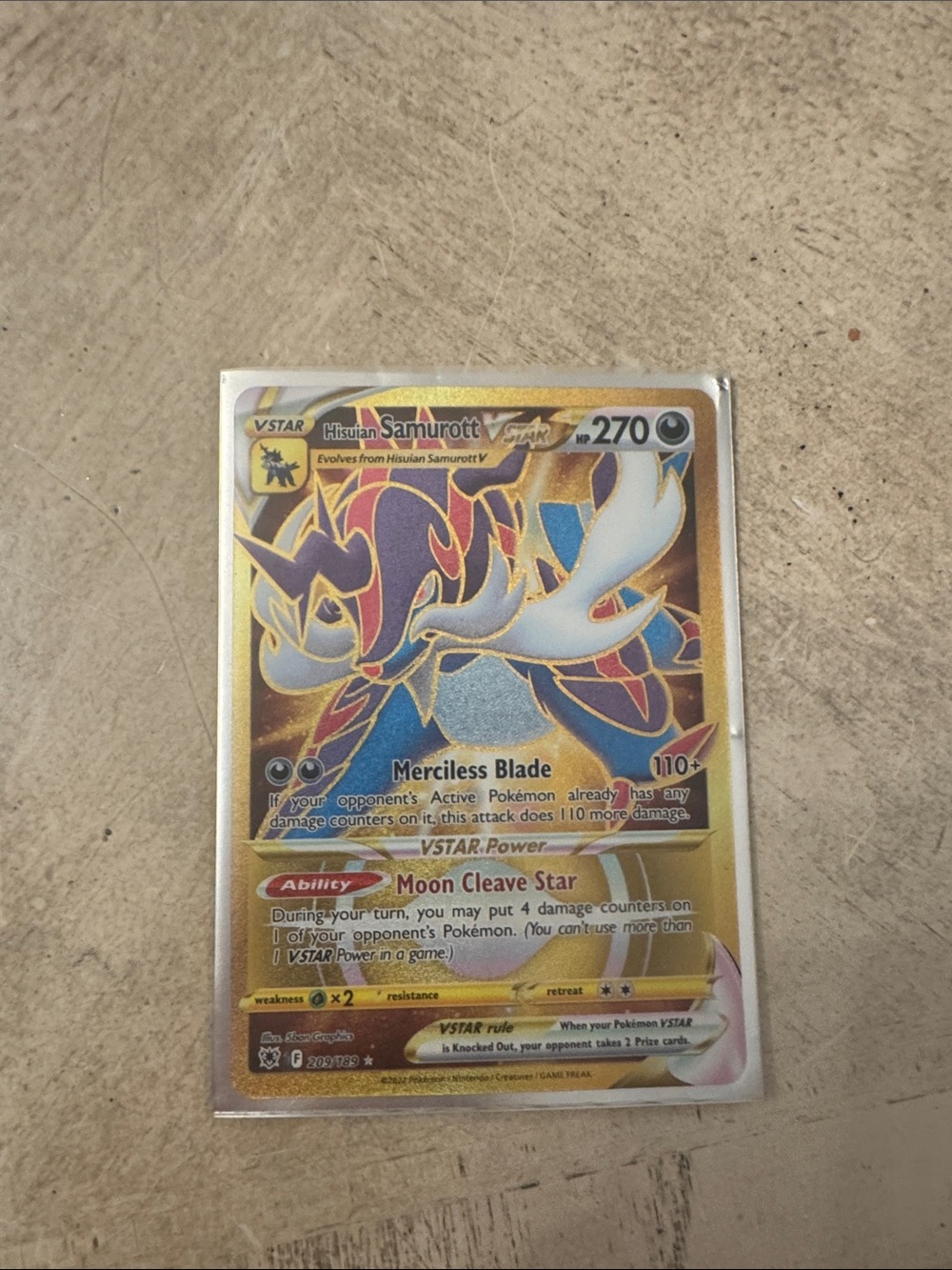 Pokemon Gold and Blue Holographic Trading Card
